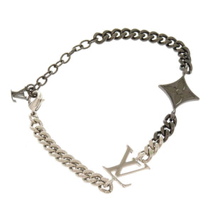 美品 ルイ ヴィトン LV インスティンクト M00508 ロゴ シルバー ブラック ブレスレット アクセサリー LV 0416 【中古】 LOUIS VUITTON