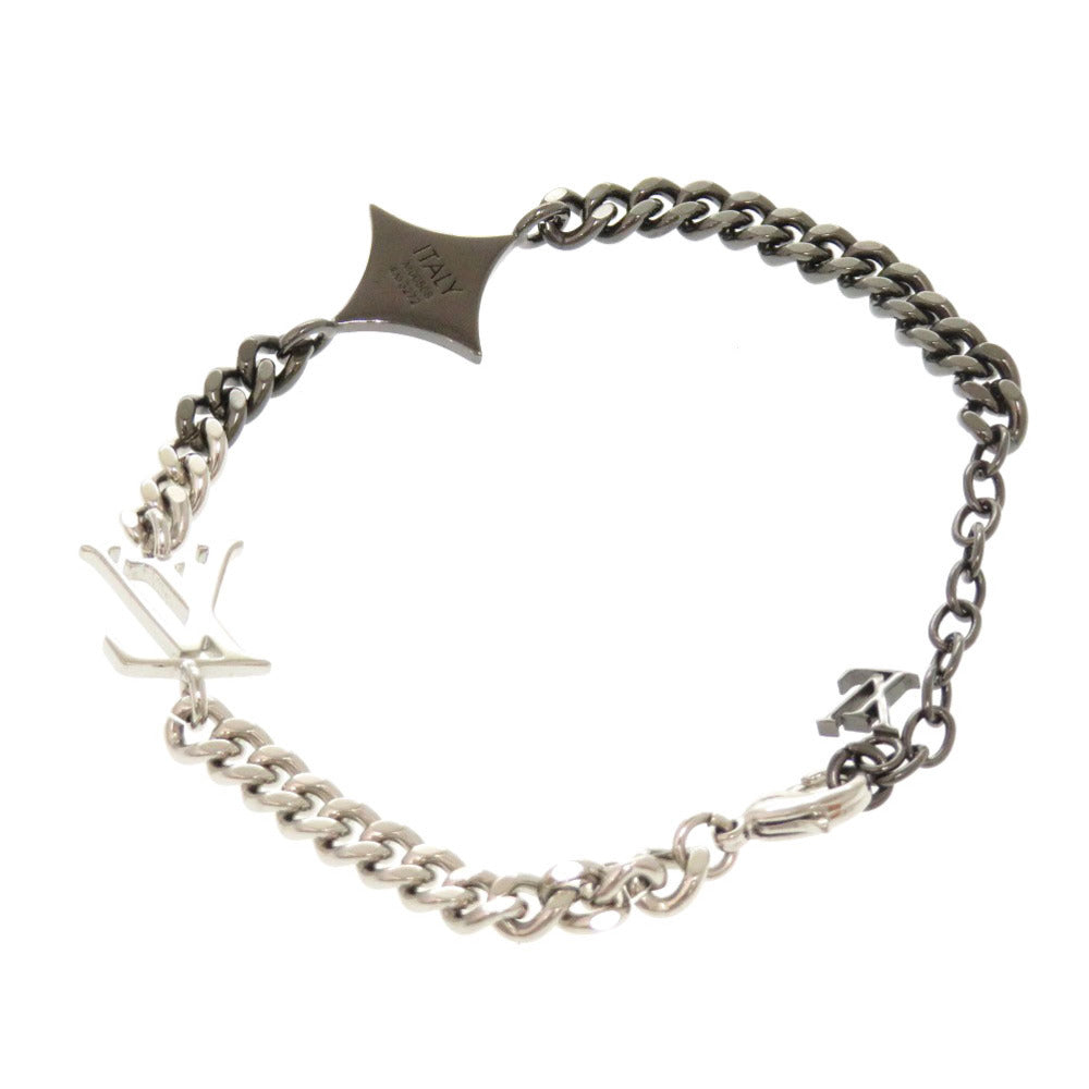美品 ルイ ヴィトン LV インスティンクト M00508 ロゴ シルバー ブラック ブレスレット アクセサリー LV 0416 【中古】 LOUIS VUITTON