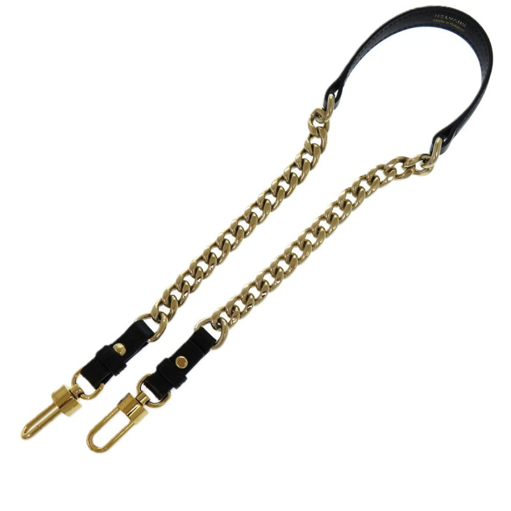 デルボー ショート チェーン A3697070 レザー ブラック 0459 黒 ショルダーストラップ【中古】DELVAUX