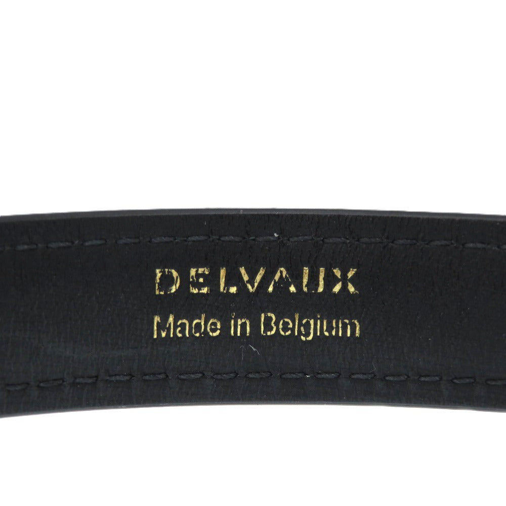 デルボー ショート チェーン A3697070 レザー ブラック 0459 黒 ショルダーストラップ【中古】DELVAUX