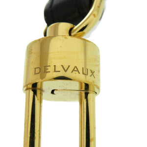 デルボー ショート チェーン A3697070 レザー ブラック 0459 黒 ショルダーストラップ【中古】DELVAUX