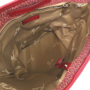 モラビト オートグラフ PM トートバック MORABITO BAG PVC レザー レッド 0497【中古】MORABITO
