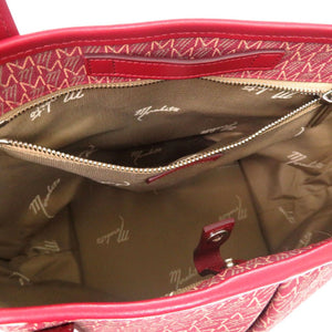 モラビト オートグラフ PM トートバック MORABITO BAG PVC レザー レッド 0497【中古】MORABITO