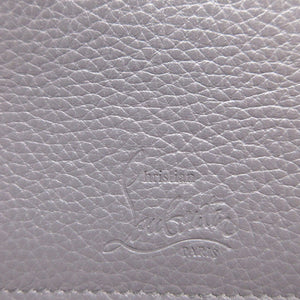 新品同様 クリスチャンルブタン LOUBEKA レザー グレー レッド 赤 名刺入れ カードケース 0523【中古】Christian Louboutin