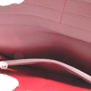 新品同様 カルティエ マスト L3001363 レザー ブラック 黒 ボルドー 紫 2つ折り長財布 財布 0528【中古】Cartier