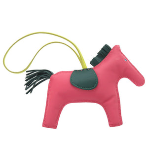 美品 エルメス ロデオGM アニューミロ ローズアザレ マラカイト ライム バッグチャーム 0530【中古】HERMES