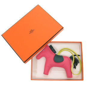 美品 エルメス ロデオGM アニューミロ ローズアザレ マラカイト ライム バッグチャーム 0530【中古】HERMES
