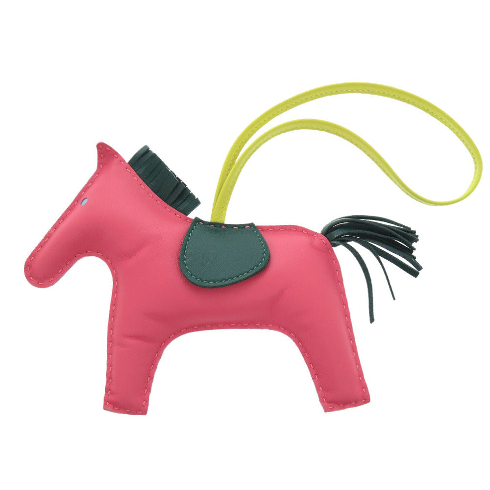 美品 エルメス ロデオGM アニューミロ ローズアザレ マラカイト ライム バッグチャーム 0530【中古】HERMES