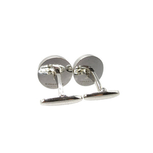 美品 バーバリーブラックレーベル カフリンクス ストライプ サークル カフス メタル ベージュ/ブラック/レッド 0531【中古】BURBERRY BLACK LABEL