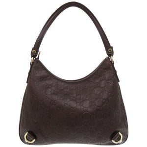 新品同様 グッチ シマ アビー ワンショルダーバッグ ダークブラウン 130738 ショルダーバッグ カーフ 0555【中古】GUCCI