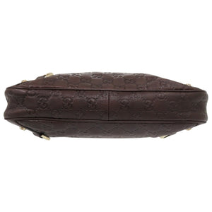 新品同様 グッチ シマ アビー ワンショルダーバッグ ダークブラウン 130738 ショルダーバッグ カーフ 0555【中古】GUCCI