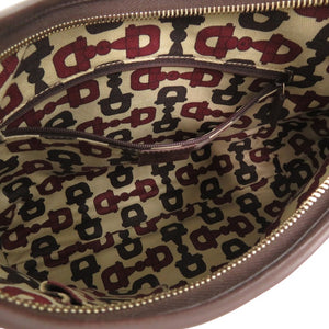 新品同様 グッチ シマ アビー ワンショルダーバッグ ダークブラウン 130738 ショルダーバッグ カーフ 0555【中古】GUCCI