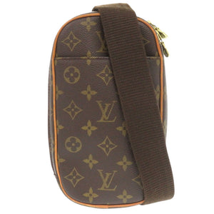 美品 ルイ ヴィトン ポシェット ガンジュ モノグラム M51870 ブラウン ボディバッグ LV 0574【中古】LOUIS VUITTON