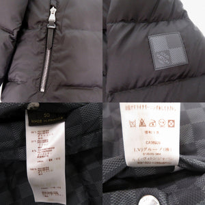 美品 ルイ ヴィトン ダミエ グラフィット RM132D H2BS48PHU リバーシブル ダウンジャケット サイズ50 メンズ ブラック LV 0641【中古】LOUIS VUITTON