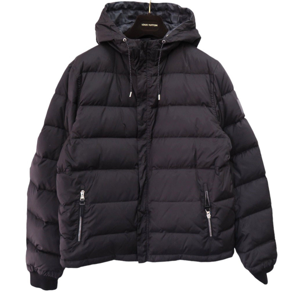 美品 ルイ ヴィトン ダミエ グラフィット RM132D H2BS48PHU リバーシブル ダウンジャケット サイズ50 メンズ ブラック LV 0641【中古】LOUIS VUITTON