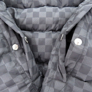 美品 ルイ ヴィトン ダミエ グラフィット RM132D H2BS48PHU リバーシブル ダウンジャケット サイズ50 メンズ ブラック LV 0641【中古】LOUIS VUITTON