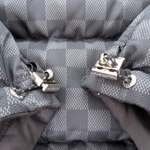 美品 ルイ ヴィトン ダミエ グラフィット RM132D H2BS48PHU リバーシブル ダウンジャケット サイズ50 メンズ ブラック LV 0641【中古】LOUIS VUITTON