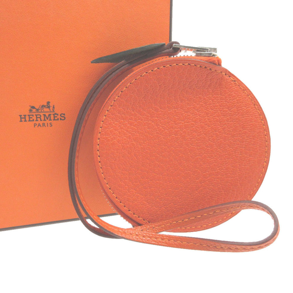 新品同様 エルメス トゥッティ フルッティ X刻印(2016年製) シェーブル オレンジ コインケース 0689【中古】HERMES