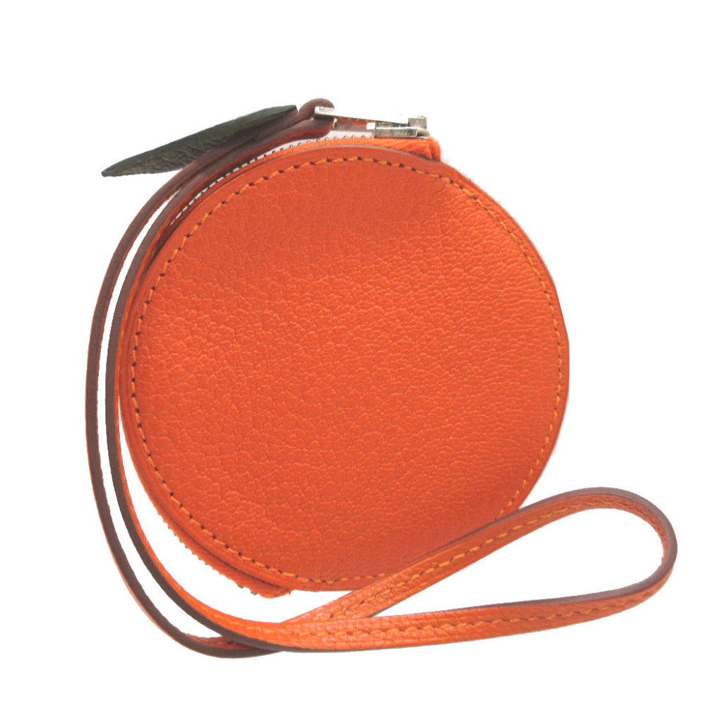 新品同様 エルメス トゥッティ フルッティ X刻印(2016年製) シェーブル オレンジ コインケース 0689【中古】HERMES