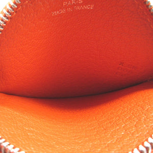 新品同様 エルメス トゥッティ フルッティ X刻印(2016年製) シェーブル オレンジ コインケース 0689【中古】HERMES