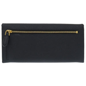 未使用 プラダ 1MH132 サフィアーノレザー ゴールド金具 ブラック 長財布 0715【中古】PRADA