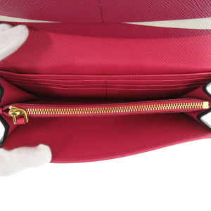 未使用 プラダ 1MH132 サフィアーノレザー ゴールド金具 ブラック 長財布 0715【中古】PRADA