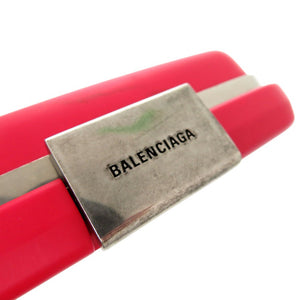 美品 バレンシアガ ランチボックスケース LUNCH BOX MINI CASE ショルダーバッグ 638324 樹脂系 ラムスキン レッド 0731【中古】BALENCIAGA