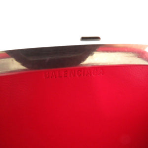 美品 バレンシアガ ランチボックスケース LUNCH BOX MINI CASE ショルダーバッグ 638324 樹脂系 ラムスキン レッド 0731【中古】BALENCIAGA