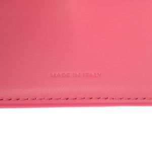 美品 セリーヌ トリオンフ コンパクトウォレット レザー ピンク ゴールド金具 三つ折り財布 0741 【中古】 CELINE