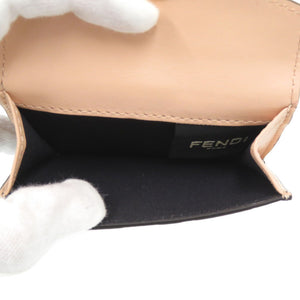 未使用 フェンディ ズッカ 8M0395 三つ折り財布 レザー ピンク/ブラウン 0743【中古】FENDI