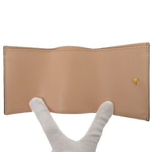 未使用 フェンディ ズッカ 8M0395 三つ折り財布 レザー ピンク/ブラウン 0743【中古】FENDI