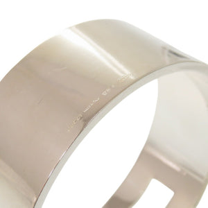 美品 グッチ ブランデッドG Gロゴ カットアウトG シルバー925 119ｇ シルバー バングル 0748【中古】GUCCI