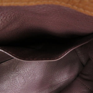 新品同様 カミーユフォルネ 2WAY ショルダーバック レザー ブラウン パープル 茶色 ショルダーバッグ 0752【中古】Camille Fournet
