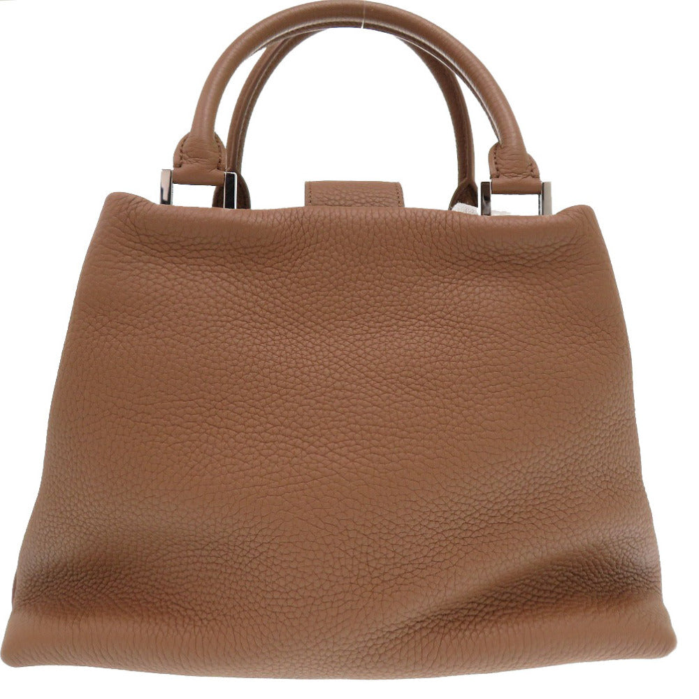 新品同様 カミーユフォルネ 2WAY ショルダーバック レザー ブラウン パープル 茶色 ショルダーバッグ 0752【中古】Camille Fournet