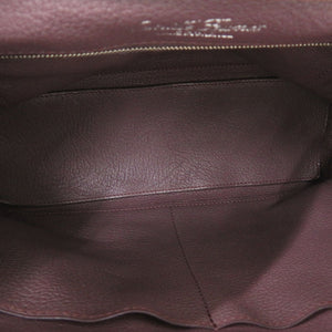 新品同様 カミーユフォルネ 2WAY ショルダーバック レザー ブラウン パープル 茶色 ショルダーバッグ 0752【中古】Camille Fournet