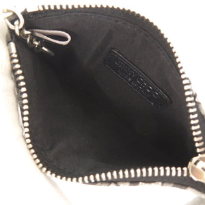 新品同様 ジミーチュウ ナンシー レザー シルバー グレー ブラック コインケース キーケース 0776【中古】JIMMY CHOO