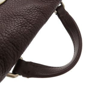 新品同様 ザネラート ポスティーナ レザー ボルドー ブラウン 紫色 茶色 ハンドバッグ 0817【中古】ZANELLATO