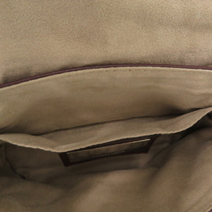 新品同様 ザネラート ポスティーナ レザー ボルドー ブラウン 紫色 茶色 ハンドバッグ 0817【中古】ZANELLATO