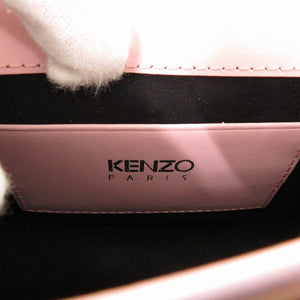新品同様 ケンゾー Kandy ロゴプレート クロスボディバッグ FA52SA320L2434 ショルダーバッグ レザー ピンク 0888【中古】KENZO