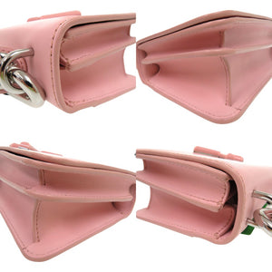 新品同様 ケンゾー Kandy ロゴプレート クロスボディバッグ FA52SA320L2434 ショルダーバッグ レザー ピンク 0888【中古】KENZO