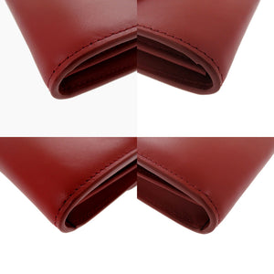 未使用 ケンゾー FA62PM318L24 レザー レッド シルバー ブラック 赤 長財布 0890【中古】KENZO レディース