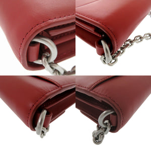 未使用 ケンゾー FA62PM318L24 レザー レッド シルバー ブラック 赤 長財布 0890【中古】KENZO レディース