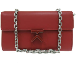 未使用 ケンゾー FA62PM318L24 レザー レッド シルバー ブラック 赤 長財布 0890【中古】KENZO レディース