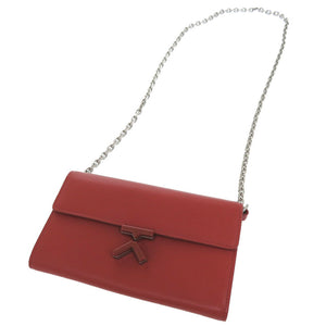 未使用 ケンゾー FA62PM318L24 レザー レッド シルバー ブラック 赤 長財布 0890【中古】KENZO レディース