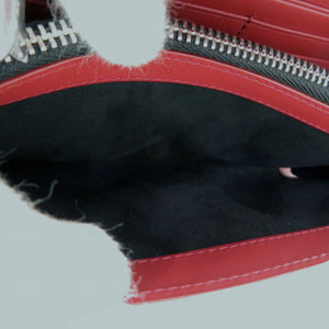未使用 ケンゾー FA62PM318L24 レザー レッド シルバー ブラック 赤 長財布 0890【中古】KENZO レディース