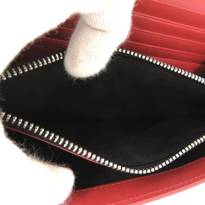 未使用 ケンゾー FA62PM318L24 レザー レッド シルバー ブラック 赤 長財布 0890【中古】KENZO レディース