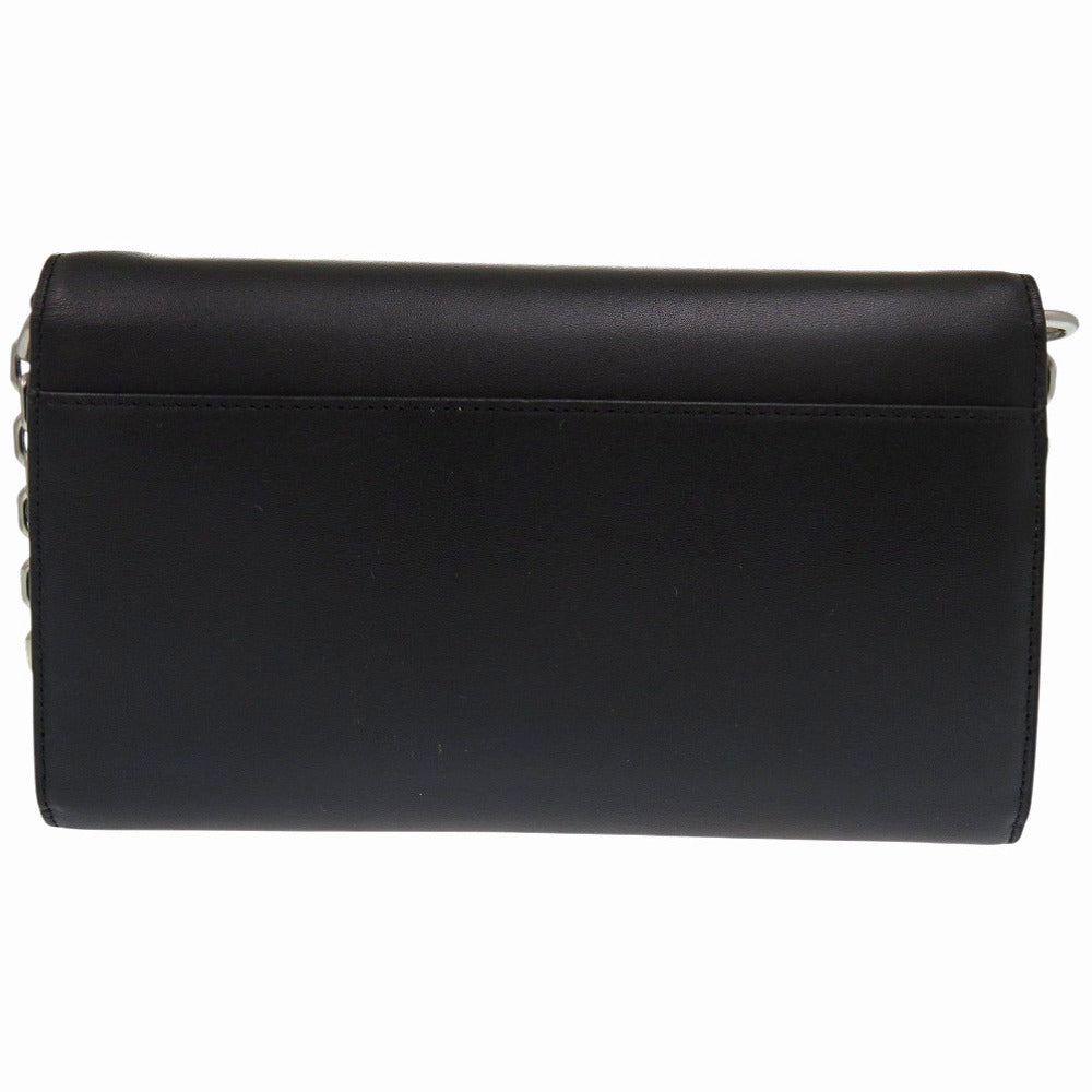未使用 ケンゾー FA62PM318L24 レザー ブラック ショルダーバッグ チェーンウォレット 黒 0891【中古】KENZO