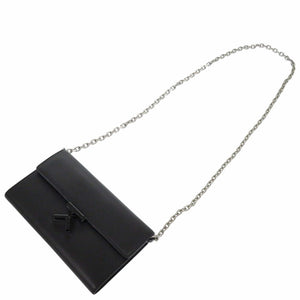 未使用 ケンゾー FA62PM318L24 レザー ブラック ショルダーバッグ チェーンウォレット 黒 0891【中古】KENZO