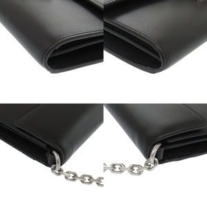 未使用 ケンゾー FA62PM318L24 レザー ブラック ショルダーバッグ チェーンウォレット 黒 0891【中古】KENZO