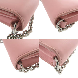 新品同様 ケンゾー FA52PM318L24 34 レザー ライトピンク シルバー ブラック ピンク 長財布 0893【中古】KENZO